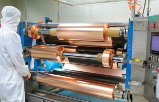 Folha de cobre de 12 μm ~ 18 μm de resistência para eletrónica automotiva